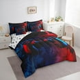 thumbnail image 3 of Manfei Boys Gaming Gamer Twin Bedding Sets, Video Game Console Gamepad Bedding Comforter Set, Black Blue Red Sheet Sets, Super Cozy Room Decor Reversible 7 Pieces, 3 of 8