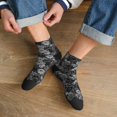 thumbnail image 3 of Fuzoiu Black Cats In A Garden Print Adult Socks, Crew Moisture-wicking Socks, Unisex Cushion Crew Socks,Casual Sports Ankle Socks, 3 of 7