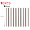 thumbnail image 1 of 10Pcs Round Bar Straight Shank Metric Hss High Speed Steel Rod Lathe Tool New, 1 of 5