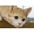 thumbnail image 5 of Décoration de Jardin Statue d'Animal Chat Regardant par-Dessus - Tabby Orange, 5 of 5