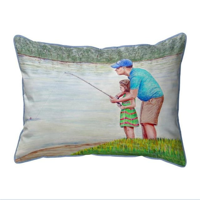 Betsy Drake HJ723 16 x 20 Po Apprendre à Pêcher Grand Oreiller Intérieur et Extérieur