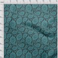 thumbnail image 4 of oneOone Velvet Gray Fabric Asian Paisley Block Sewing Material Print Fabric By The Yard 58 Inch Wide, 4 of 5
