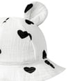 thumbnail image 4 of IVEYRTF Baby Girls Print Cute Bear Ear Sun Hat Soft Cotton Adjustable Beach Hat for Spring Summer Outdoor Hat, 4 of 6