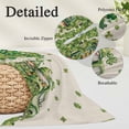 thumbnail image 2 of St Patrick's Day Pillow Covers, Linen Long Throw Pillow Case, Lucky Shamrock Gnomes Truck Branches Beige Holiday Pillow Protector Decorative Cushion Cover for Living Room/Bedroom 20" x 26", 2 of 8