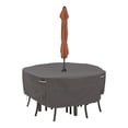 thumbnail image 1 of Classic Accessories Ravenna - Mesa Redonda para Patio y sillas con Orificio para Paraguas, Marrón Topo, Pequeño, 1 of 15