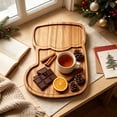 thumbnail image 6 of Christmas Wooden Tabletop Serving Tray,Xmas Socking Styling Charcuterie Board,for Dining Table Cheese Serving,Fruit & Snack Platter,11.8x9.8 inch, 6 of 6