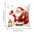 thumbnail image 5 of MYUNNIL Christmas Decorative Throw Pillow Covers, 18 x 18" Farmhouse Soft Santa Printed Washable Fabric Cushion Case with Hidden Zipper for Sofa Bedroom Office Decor, 5 of 5