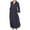 Black, variant on Midsumdr Fall Dresses for Women Fashion Turndown Collar Solid Color Temperament Long Sleeve Maxi Dresses Loose Plus Size Swing Slit Dresses with Pockets