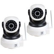 VideoSecu 2 Baby Monitor Wireless Pan Tilt Remote IR Day Night IP Security Camera for iPhone, iPad, PC, Smartphone bky