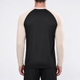 thumbnail image 3 of Rvwovn Men's Raglan Long Sleeve Tee, Crew Neck Casual Baseball Workout T-Shirt, Classic Color Block, 3 of 6