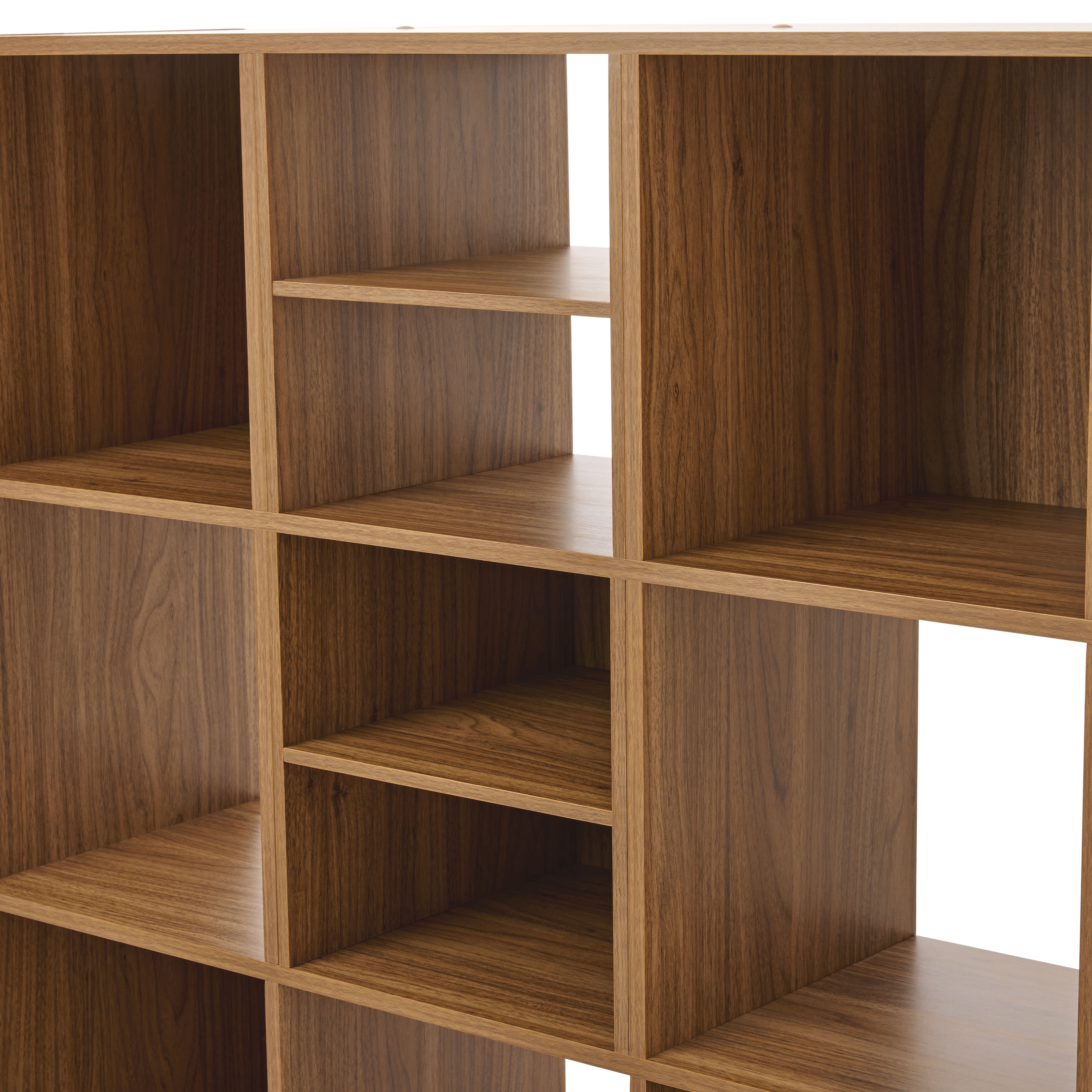Mainstays Cube Storage H Inserts, Set of 2, Warm Walnut