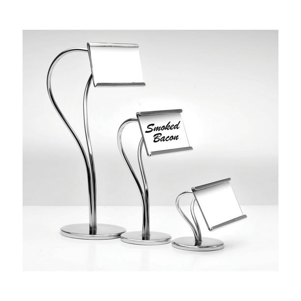 Signs & Card Holders Chrome S Shaped Card Holder 3.5 Inch Tall,Pack of 6 -  Walmart.com