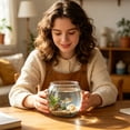 thumbnail image 6 of Clear Bowl, Fish Bowl Globe Flower Vase Centerpiece, Round Vase for Wedding Event Home Decor, 6.5 x 5.3 Inch Decorative Bowl for Flowers and Candles (1 Pack), 6 of 7