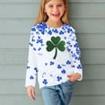 thumbnail image 2 of St.Patrick's Day Agkizg Toddler Baby Girls Summer Tops, Long Sleeve T-shirt for Kids, Toddler Girls Casual Pullover Blouse Tee Children Green Printing Crewneck T Shirts, Sizes 7-8 Years, 2 of 4