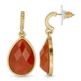 thumbnail image 2 of 1928 Jewelry Red Faceted Teardrop Drop Earrings, 2 of 3