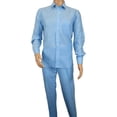 thumbnail image 2 of Men INSERCH premium Soft Linen Breathable 2pc Walking Leisure suit LS29116 Blue, 2 of 8