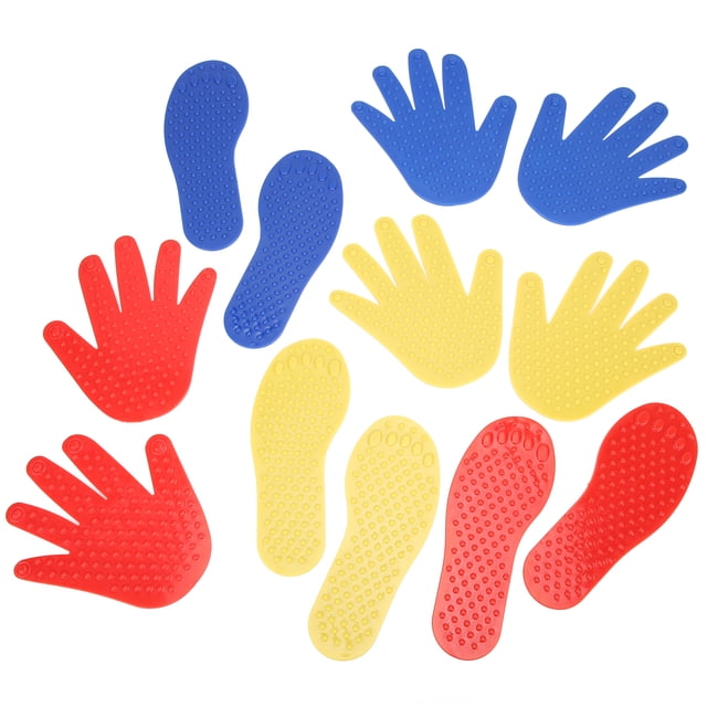 M Buder Tapete de Juego Manos y Pies Entrenamiento Físico Coordinación Motora Bebés Niños Interior Exterior 3 Pares Divertido Alfombra Sensorial Educativo Interactivo Ejercicio Integración