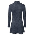 thumbnail image 3 of Doublju Womens Long Sleeve Cowl Neck A-Line Tunic Sweater Dress NAVY, 2X, 3 of 3