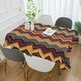 thumbnail image 2 of Yayeee Tablecloths 60" x 60" Rectangle Wrinkle Resistant Party Table Cover, Brown Geometric, 2 of 8