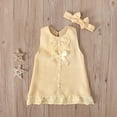 thumbnail image 2 of Fesfesfes Toddler Kids Summer Girls Lace Solid Color Sleeveless Cute Bow Dress Suit Spring Saving, 2 of 9