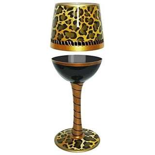 Leopard Animal Print Acrylic Stemless Wine Glasses - Set of 4