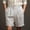 Light Gray021, variant on Dwelliawo Men's Cotton Linen Shorts Pleat-Front Straight Leg with Pockets Shorts Casual Beach Pants Cotton Linen Elastic Waist Classic Gray S