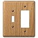 thumbnail image 3 of Amerelle 901TRL 1 Toggle-1 Rocker Combo Light Oak Contemporary Wall Plate, 3 of 3
