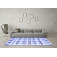 thumbnail image 3 of Ahgly Company Indoor Square Abstract Blue Modern Area Rugs, 6' Square, 3 of 4
