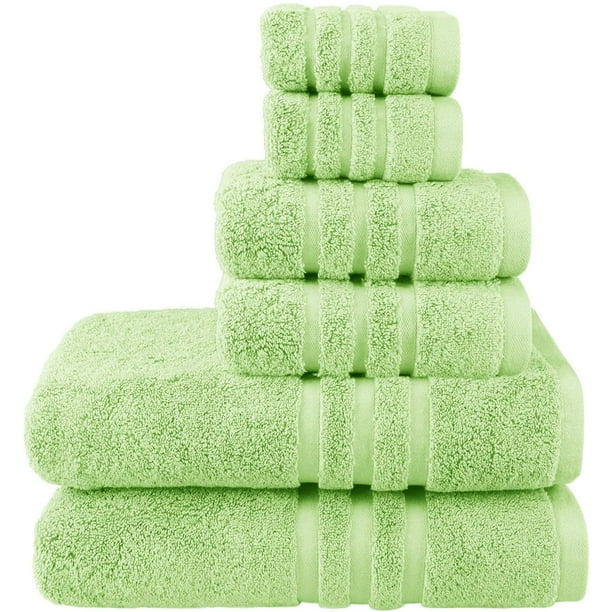 Towel Sets, Josmon 100% Cotton Bath Towels Set 6 Pieces for Bathroom,  Luxury Highly Absorbent Hotel Spa Gym 2 Bath Towels 2 Hand Towels 2  Washcloths, 