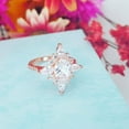 thumbnail image 3 of HeartsAndYou 3.5ct Oval Marquise Cut Moissanite Art Deco Engagement Ring for Women 18k Rose Gold over Silver, 3 of 6
