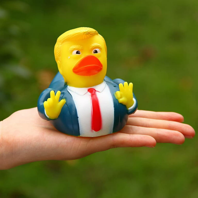 1PCS Trump Rubber Squeak Bath Duck, Halloween Bath Rubber Duckies