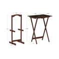 thumbnail image 5 of Contemporary Home Living 5-Piece Folding Tray Table Set with Stand - 26.5" - Multicolor, 5 of 9