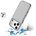 thumbnail image 2 of For iPhone 17 Pro Sturdy Ultra Thick 3mm Transparent Hybrid Case Cover - Smoke, 2 of 3