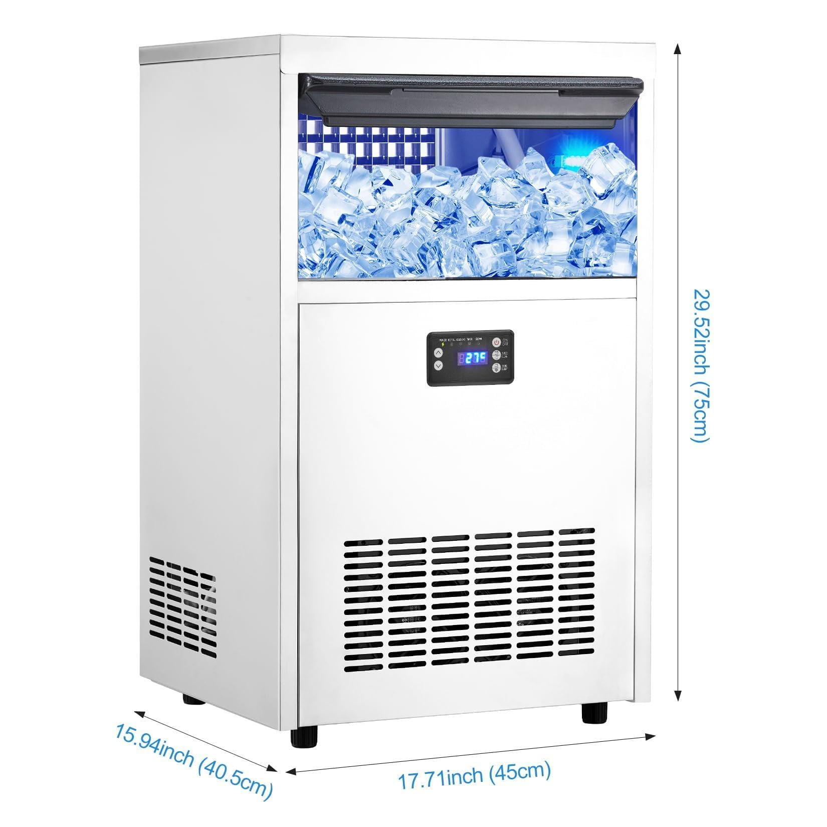 Towallmark Ice Maker – Self-Cleaning Nugget Machine with High Production Capacity, White