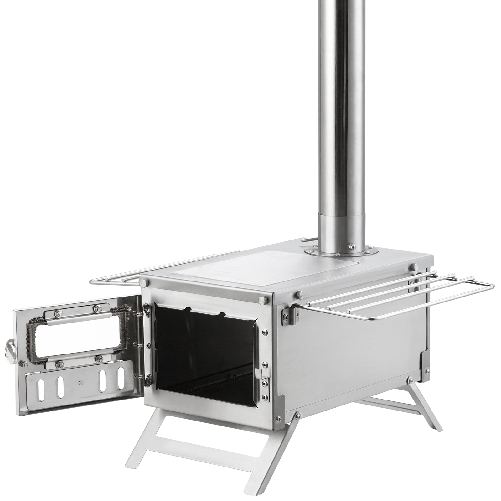 BENTISM Portable Wood Camping Stove with Pipes and Grill Nets