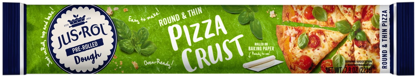 Jus-Rol Round and Thin Pizza Crust Pre-Rolled Dough, 7.8oz