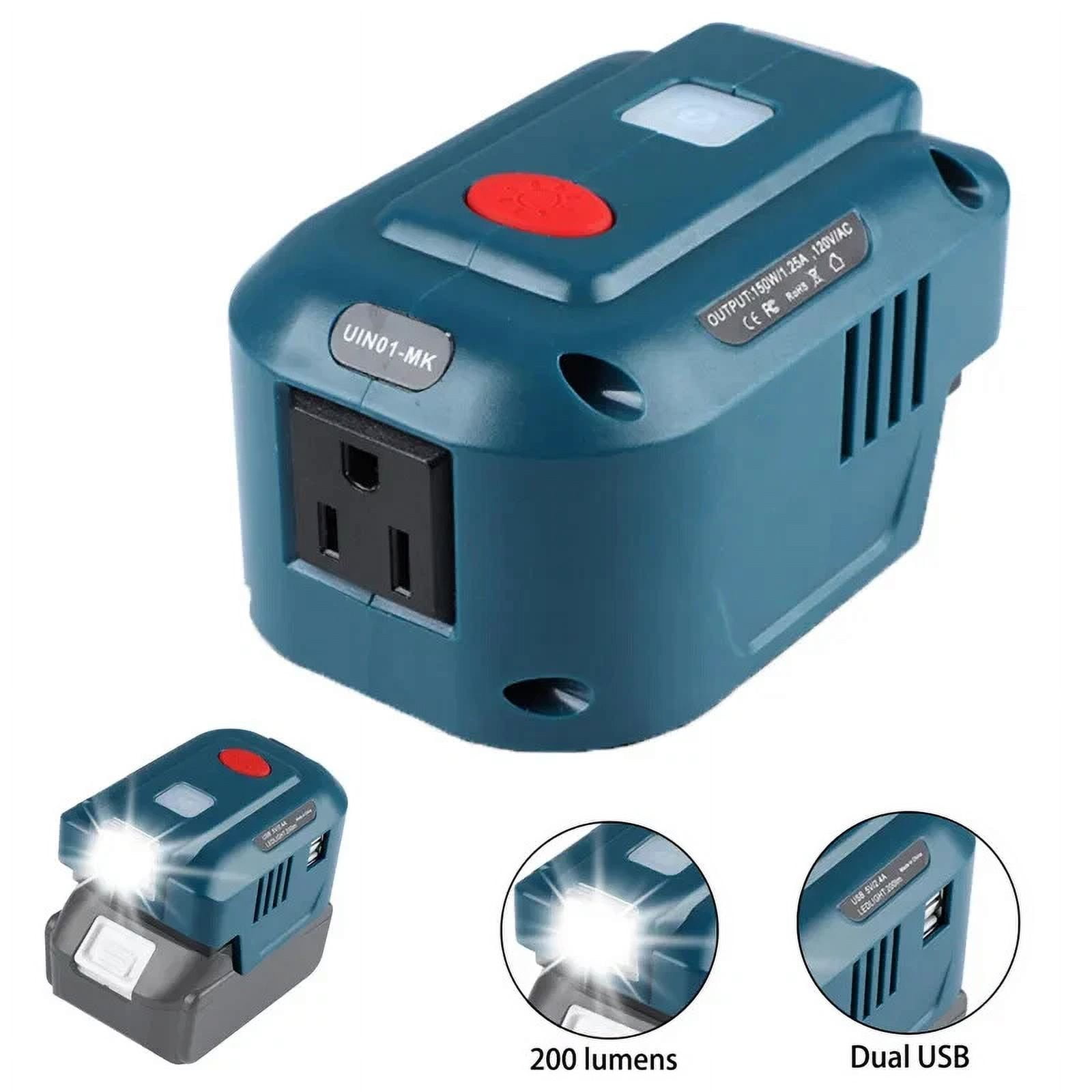 Power Source for Makita 18V Li-ion Battery Inverter Generator with Light USB