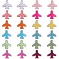 thumbnail image 1 of 2Sets Polyester Iron on/Sew On Patches Slef-Adhesive Cloth Appliques Airplane Mixed Color 54.5x57.5x3.5mm 12pcs/set, 1 of 8