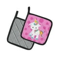 thumbnail image 2 of Pink Polkadot Unicorn Pair of Pot Holders, 2 of 2