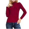 thumbnail image 2 of Dgankt Women's Sweaters Fashion Casual Round Neck Long Sleeves Solid Color Base Knitted Sweater,Size S-XL, 2 of 6
