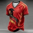 thumbnail image 2 of 2026 Germany Soccer Fan T-Shirt, Eagle Themed Men's V Neck Soccer Jersey,Sports Training T Shirt,Fan Cheer Top For Football Match, 2 of 4