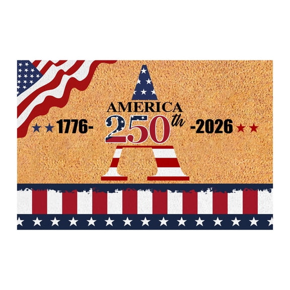 America 250 Years Welcome Doormat USA 250Th Anniversary Patriotic 1776-2026 Birthday Mat Non- Front Entrance Holiday Doormat For Outdoor Floor Rugs 15.7"X"23.6" A