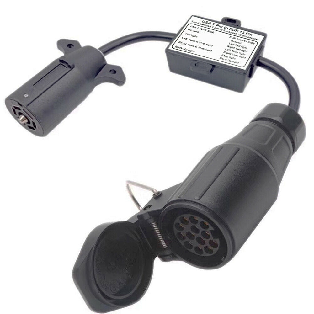2 pc Trailer Wiring Tester 7-way 13-way Plug Socket with Indicator Light