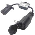 thumbnail image 1 of USA to European Trailer Light Converter 7 Way Flat Socket (US Vehicle) to 13-Pin Round Plug (EU Trailer), 1 of 7