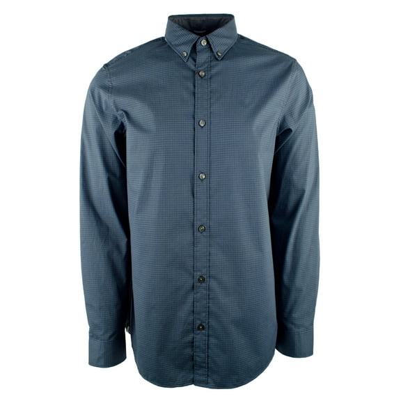 Men's Plaid Long Sleeve Cotton Slim Fit Shirt-BG-XL