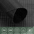 thumbnail image 3 of Uxcell 8 Pcs Napperons, Napperons de 13,7 Pouces Ronds Tressés Antidérapants Résistants à la Chaleur Napperons Lavables pour Table à Manger Surface à Texture Verticale, Noir, 3 of 7