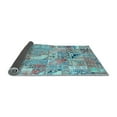 thumbnail image 2 of Ahgly Company Indoor Square Patchwork Light Blue Transitional Area Rugs, 4' Square, 2 of 4