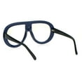 thumbnail image 4 of Retro Disco Funky Plastic Flat Top Racer Clear Lens Glasses Navy, 4 of 4