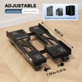 thumbnail image 3 of Mobile PC Tower Stand Adjustable Shelf Computer CPU Holder Telescopic Desktop Stand Computer Bracket Cart With Rolling Caster White, 3 of 6