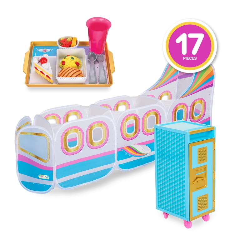Kidtopia Little Flyer Airplane Play Set with 17 Pieces & Pop-Up